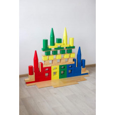 Деревянный конструктор "Гигант" 90 деталей